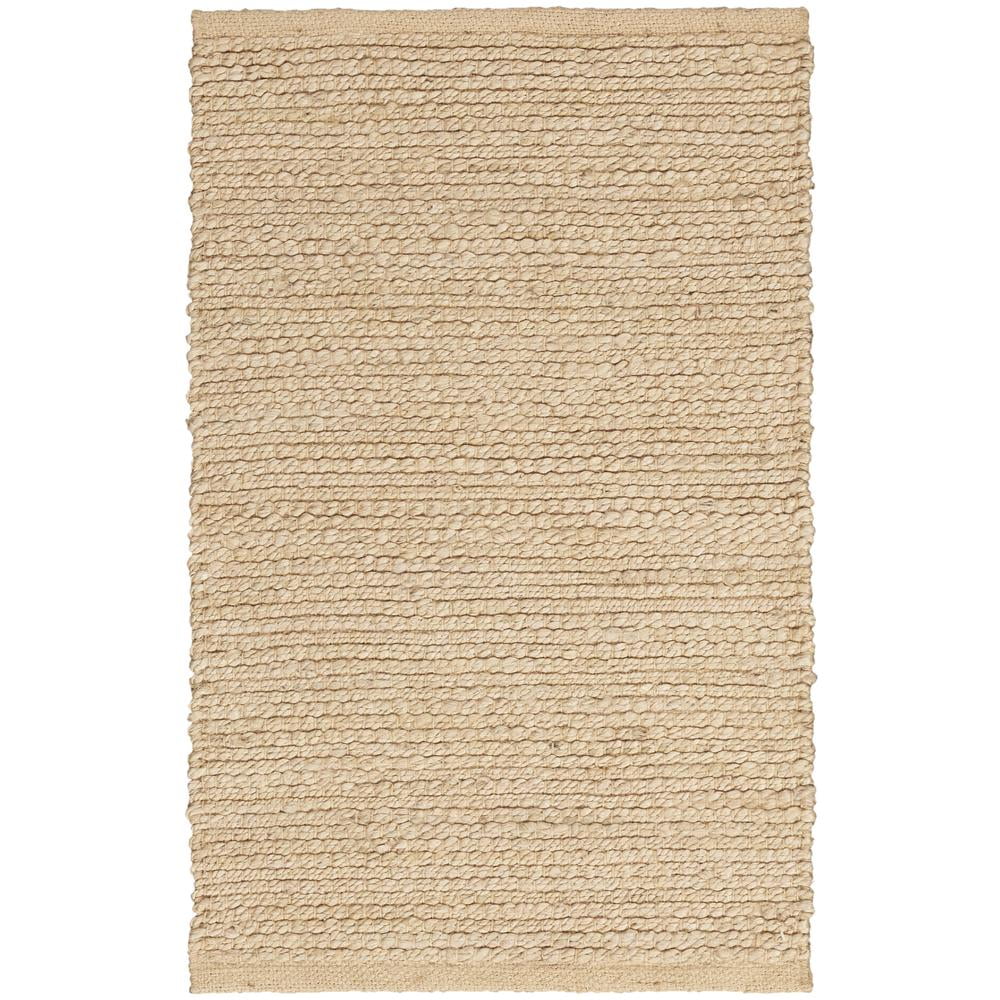 Nourison Natural Jute Solid Bleached 2' x 3' Area Rug (2x3)