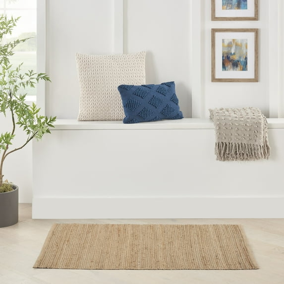 Nourison Natural Jute Solid Natural 3' x 5' Area Rug (3x5)