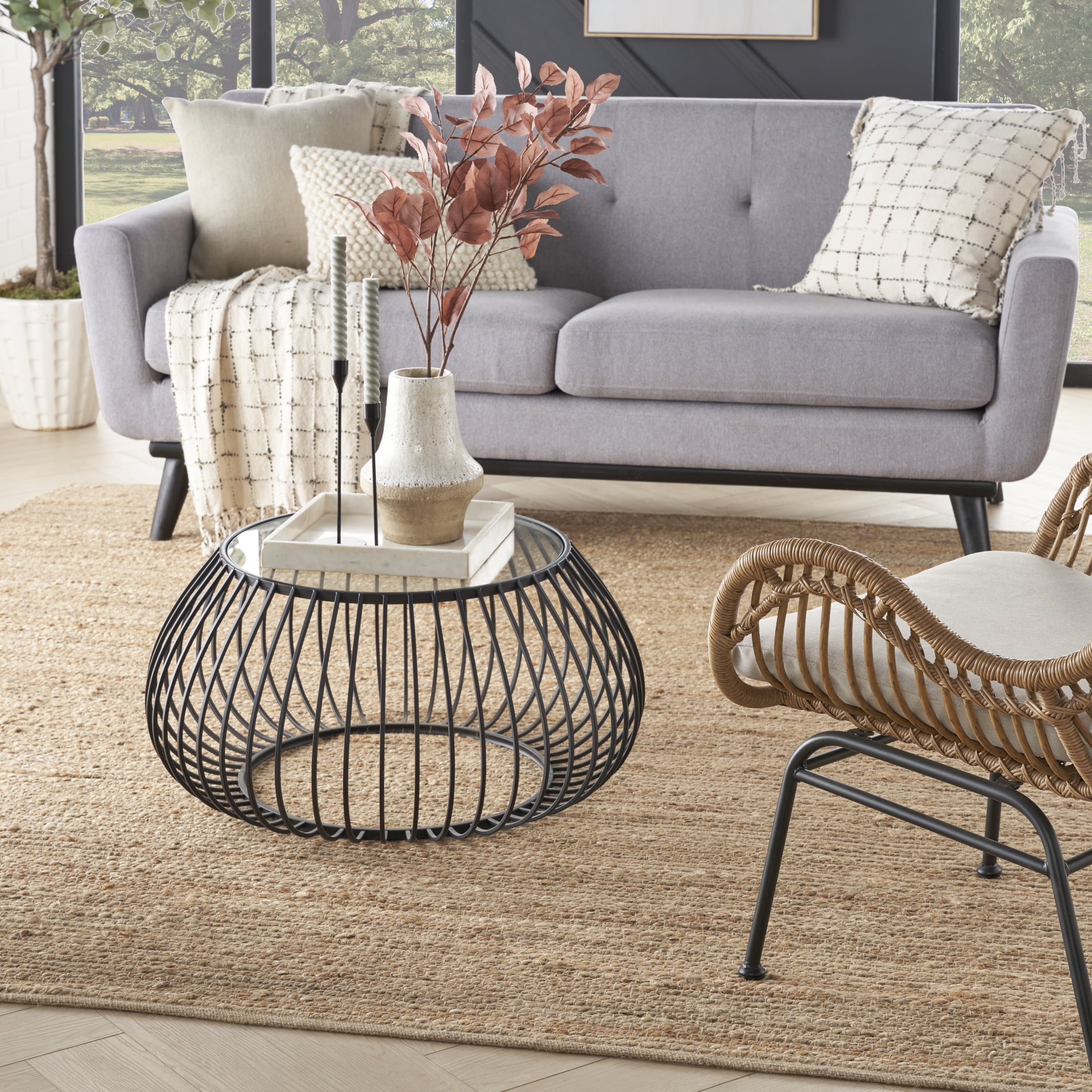 Natural Jute Flatwoven Square 8' x 8' Area Rug