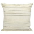 thumbnail image 1 of Nourison Natural Leather Hide Stripes Ivory Throw Pillow, 1 of 2