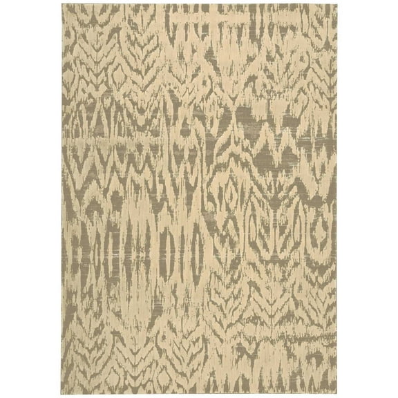 Nourison  Nepal Area Rug 5'3" x 7'5" Wool,Silk,Synthetic 6' x 9' Indoor Living Room,Bedroom,Dining Room Beige Rectangle