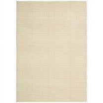 Nourison  Nepal Area Rug White 3'6" x 5'6" Latex Free Wool,Synthetic,Viscose 3' x 5' Indoor Beige Rectangle