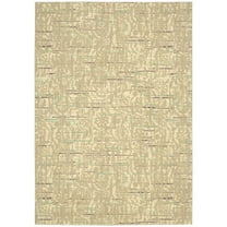 Nourison  Nepal NEP11 Area Rug Beige 5'3" x 7'5" Latex Free Wool,Silk 6' x 9' Indoor Living Room,Bedroom,Dining Room Grey