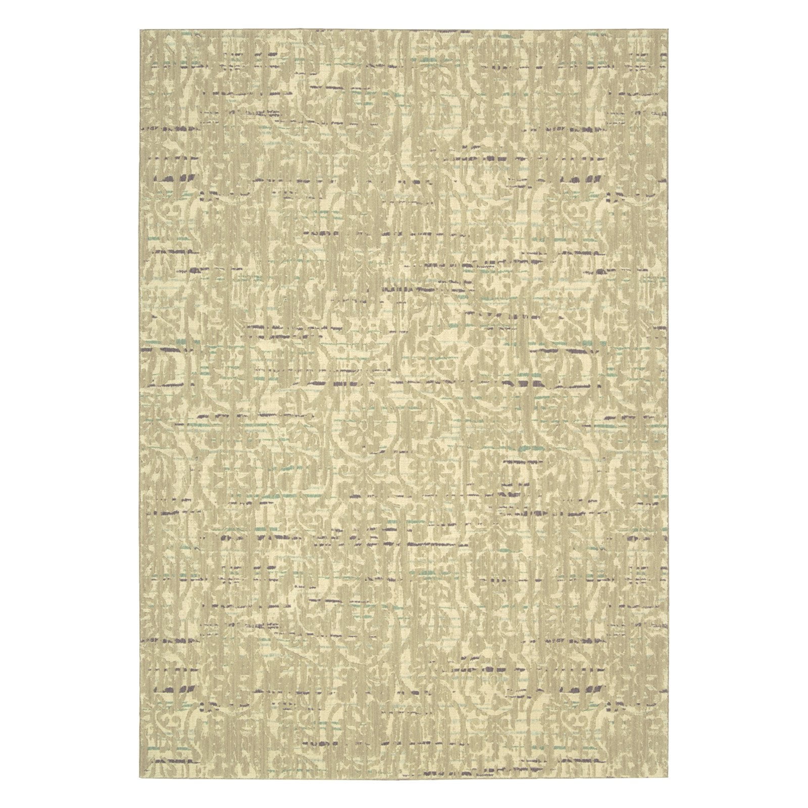 Handmade Sand Wool-Viscose 5' x 7' Rectangular Rug