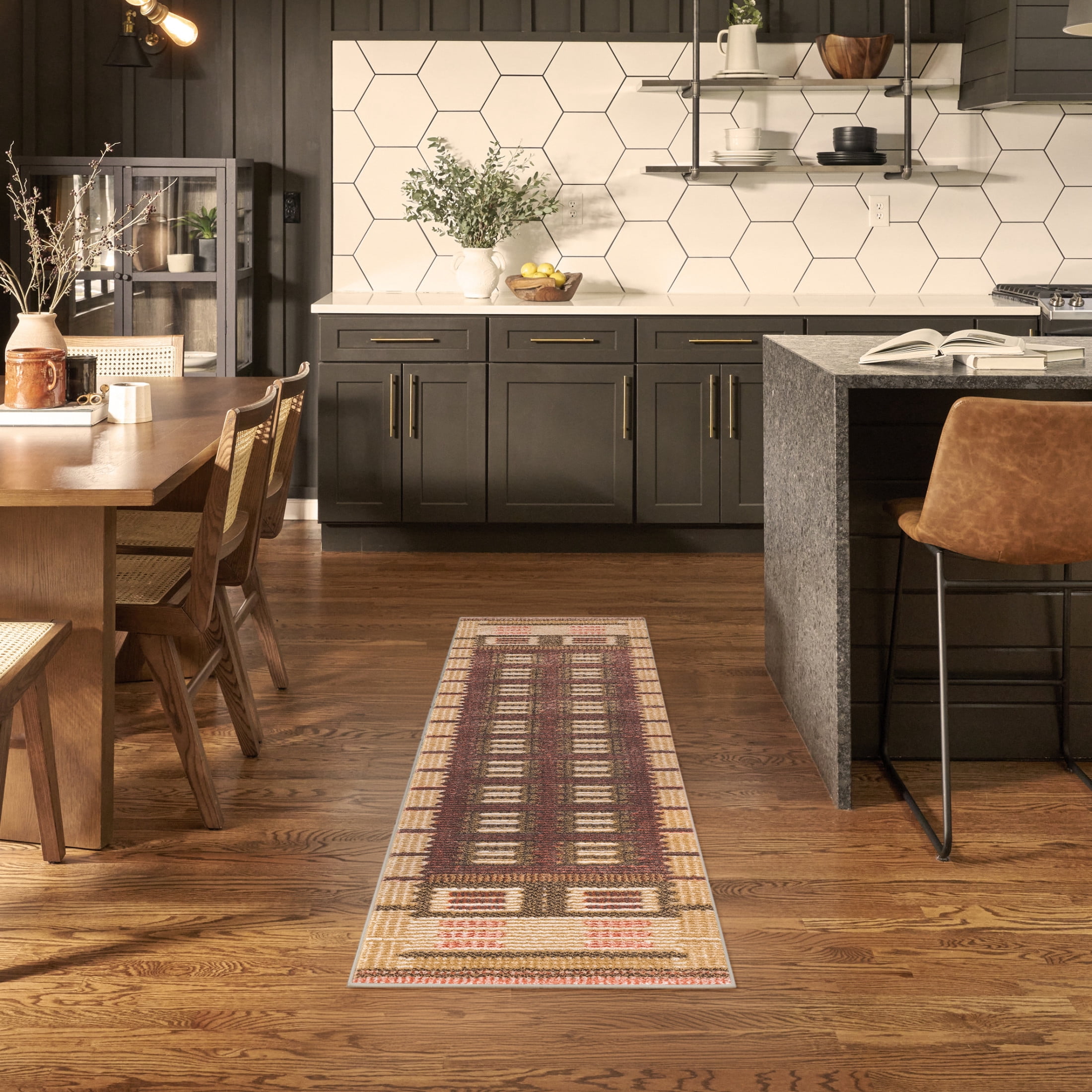 Nourison Nordic 2'2" x 7'6 Rust Modern Indoor Rug