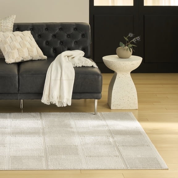 Nourison Nordic 5' x 7' Ivory Beige Modern Indoor Rug