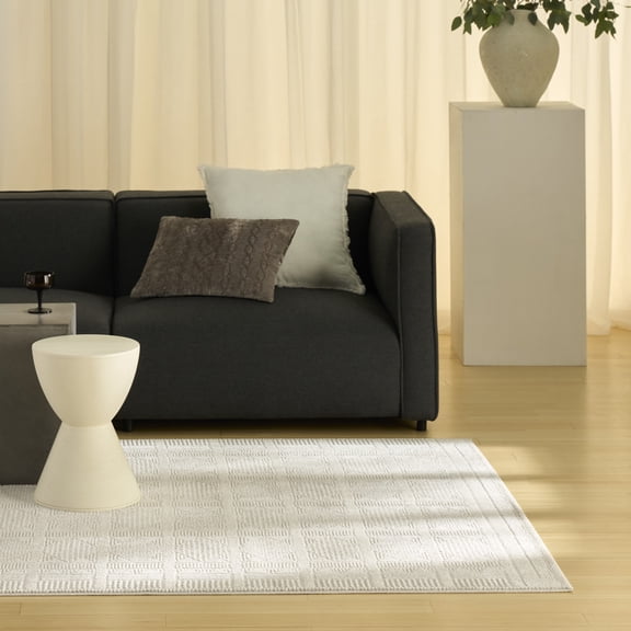 Nourison Nordic 5' x 7' Ivory Beige Modern Indoor Rug