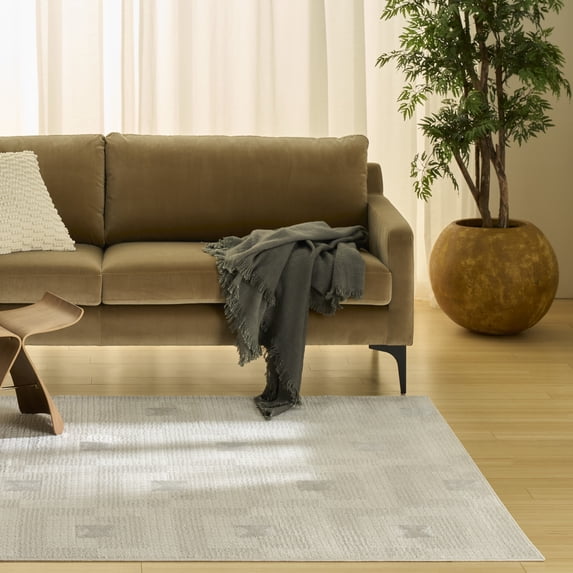 Nourison Nordic 5' x 7' Ivory Beige Modern Indoor Rug