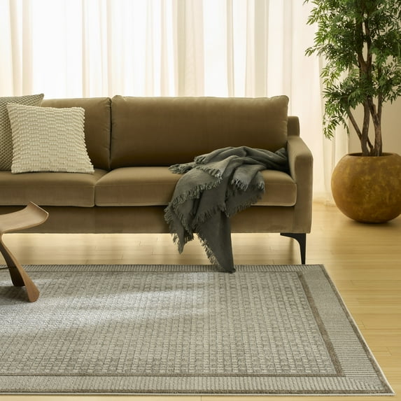 Nourison Nordic 5' x 7' Ivory Grey Modern Indoor Rug