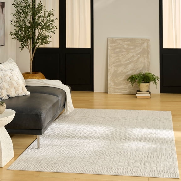 Nourison Nordic 5' x 7' Ivory Modern Indoor Rug