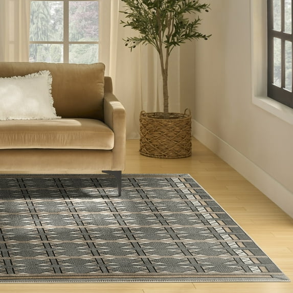 Nourison Nordic 8' x 10' Ivory Multicolor Modern Indoor Rug