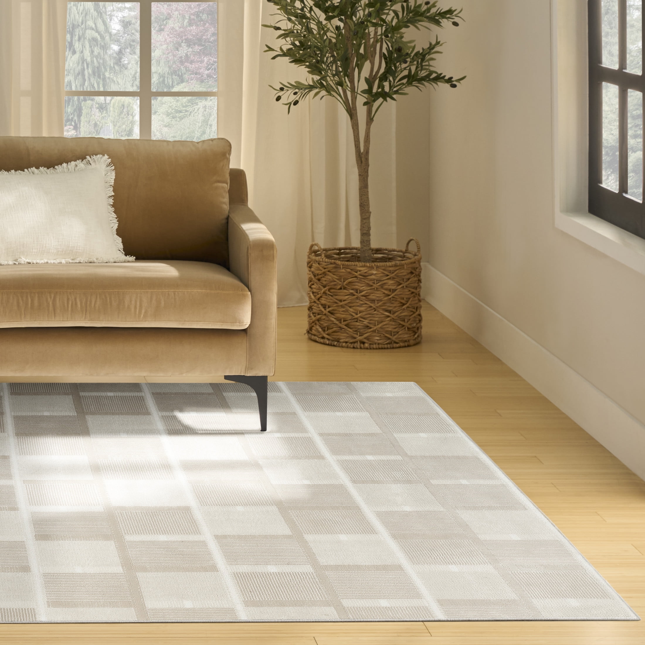Nourison Nordic 8' x 10' Ivory Taupe Modern Indoor Rug