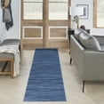 thumbnail image 1 of Nourison Nourison Washables Abstract Blue 2'2" x 10' Area Rug (2x10), 1 of 8