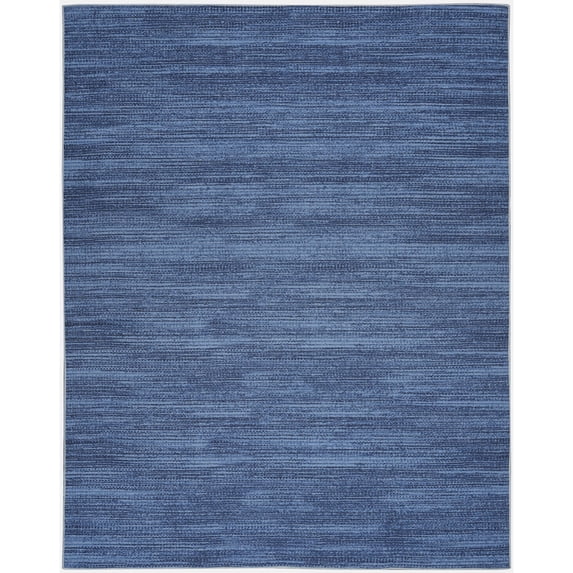 Nourison Nourison Washables 5'2" x 7' Blue Modern Indoor Non-Slip Flatweave Rug