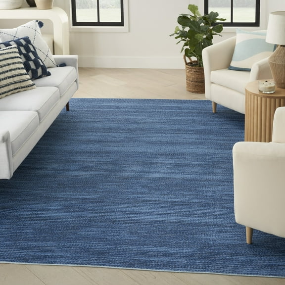 Nourison Nourison Washables Abstract Blue 5'2" x 7' Area Rug (5x7)