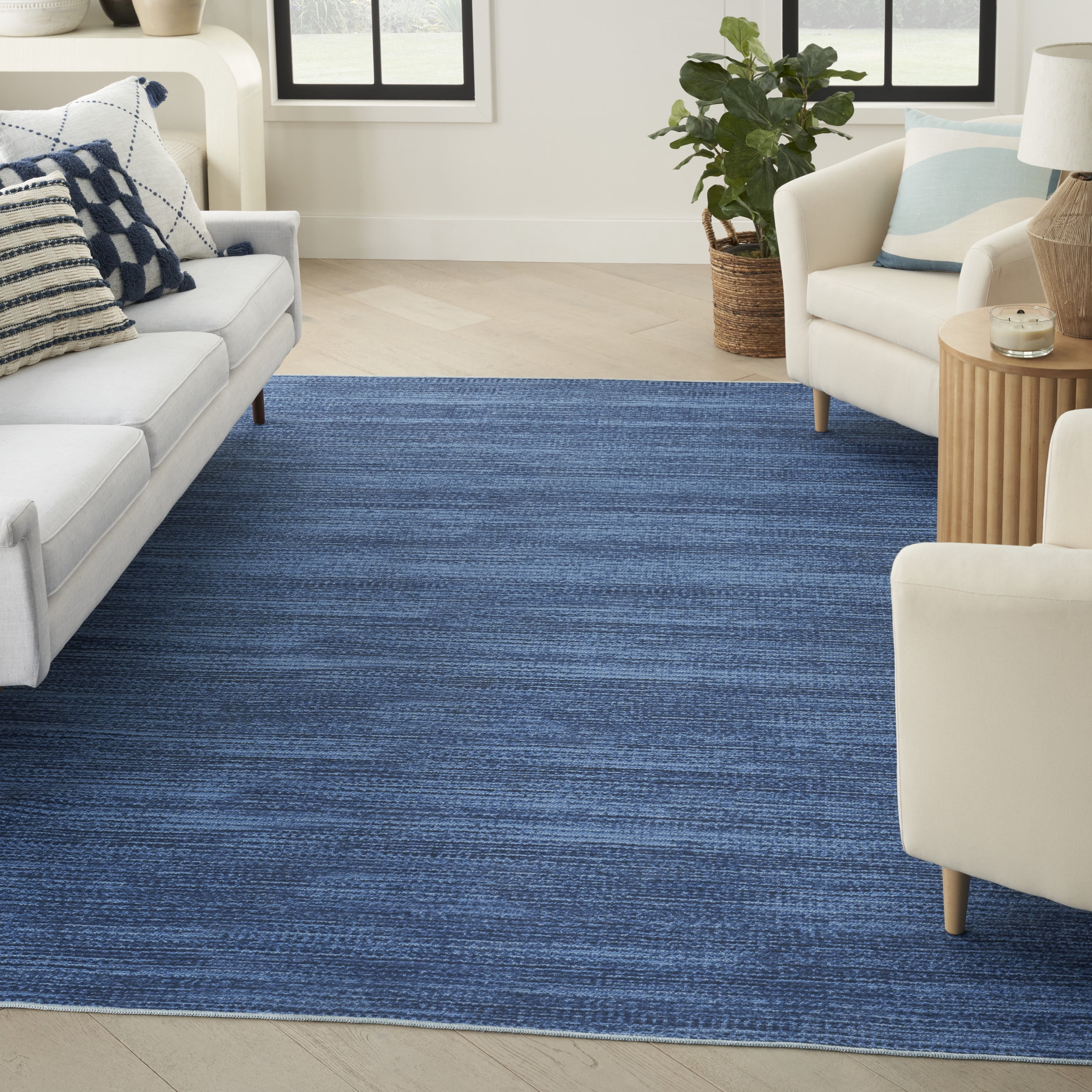 Nourison Nourison Washables Abstract Blue 8' x 10' Area Rug (8x10