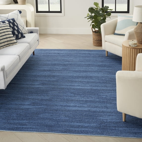 Nourison Nourison Washables Abstract Blue 9'2" x 12' Area Rug (9x12)