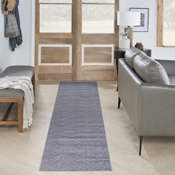 Nourison Nourison Washables Abstract Grey 2'2" x 10' Area Rug (2x10)