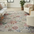 thumbnail image 1 of Nourison Nourison Washables Floral Cream Multicolor 9'2" x 12' Area Rug (9x12), 1 of 9