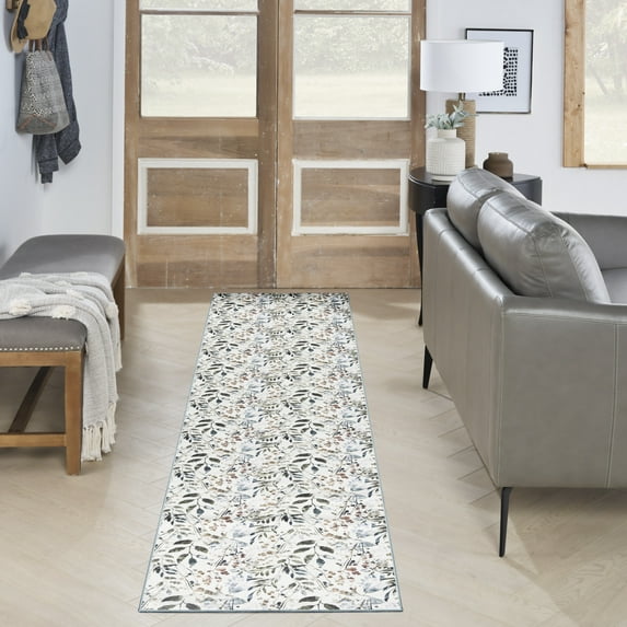 Nourison Nourison Washables Floral Ivory Multicolor 2'2" x 8' Area Rug (2x8)