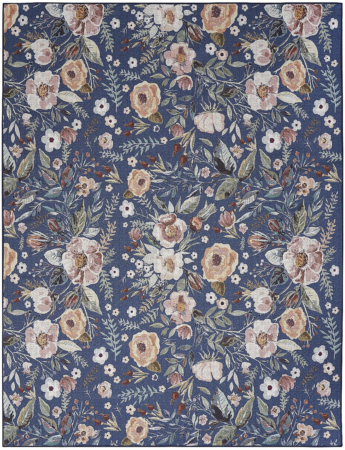 Nourison Nourison Washables Floral Navy Multicolor 5'2