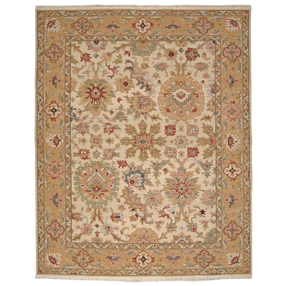 Nourison Nourmak Traditional Soumak Area Rug Beige 5'10" x 8'10" 6' x 9' Indoor Brown Rectangle