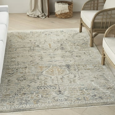 Nourison Nyle 5'3" x 7'10" Ivory Taupe Vintage Indoor Rug