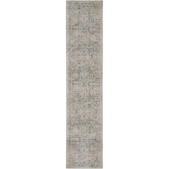 Nourison Nyle Bohemian Floral Ivory Taupe 2'3" x 12' Area Rug, (2x12)