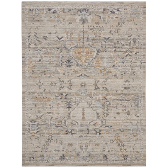 Nourison Nyle Vintage Floral Bohemian Indoor Rug Ivory Taupe 7'10" x 10'1"