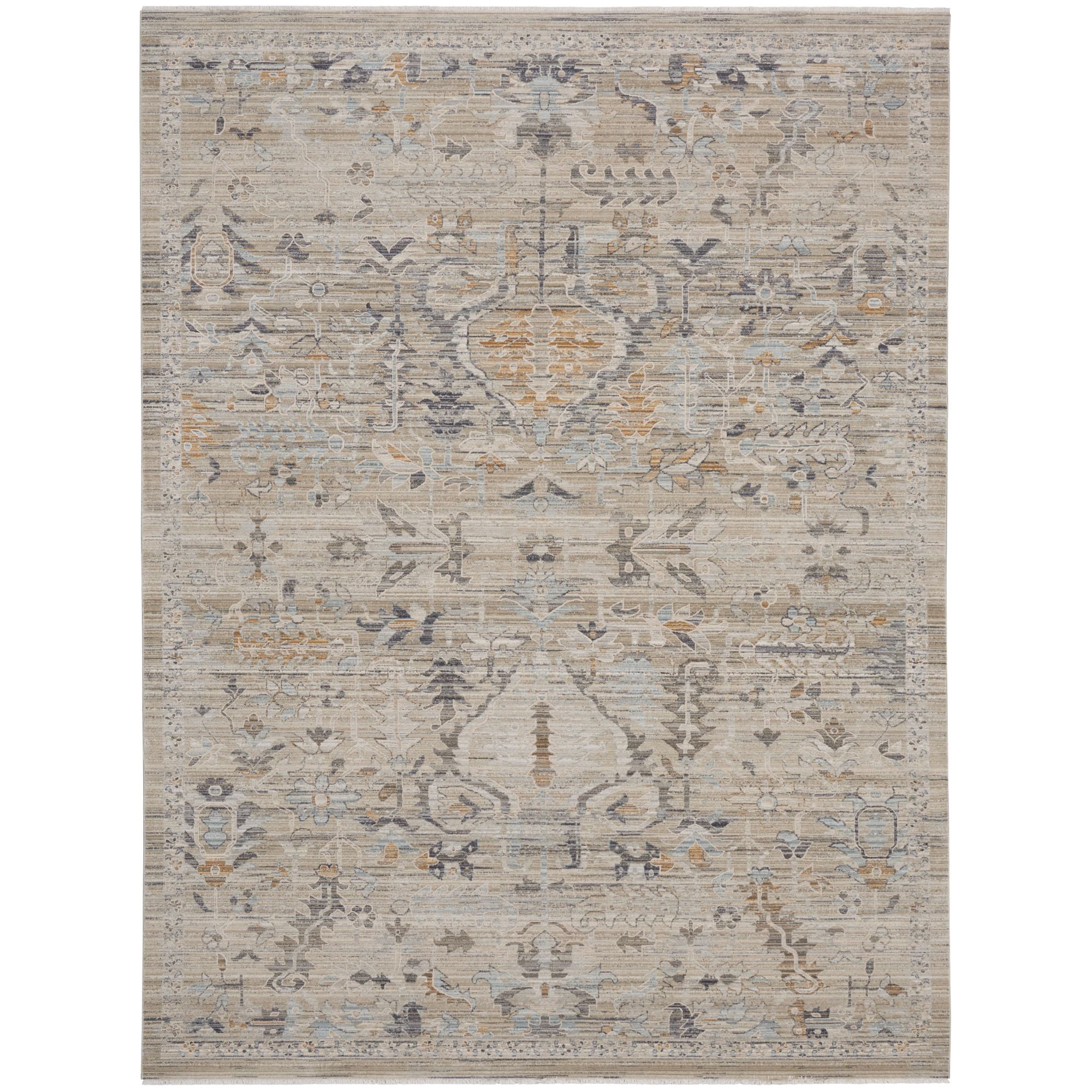Nourison Nyle Vintage Floral Bohemian Indoor Rug Ivory Taupe 9'10" x 13'6"