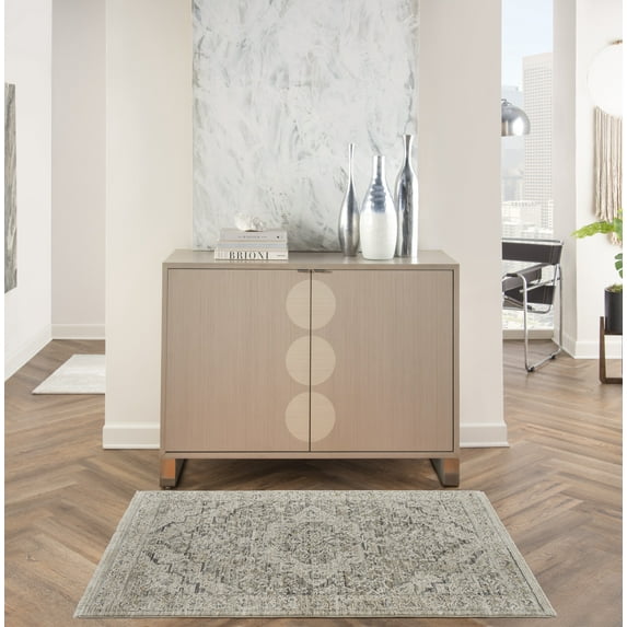 Nourison Nyle Bohemian Persian Ivory Taupe 2'6" x 4'6" Area Rug, (2x4)