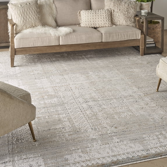 Nourison Nyle Bohemian Tribal Ivory Multicolor 12' x 15'9" Area Rug, (12x16)