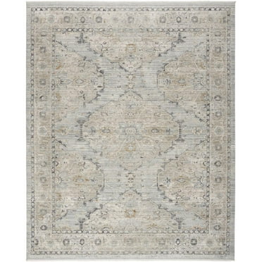Nourison Nyle Distressed Light Blue 5'3" x 7'10" Area Rug (5x8)