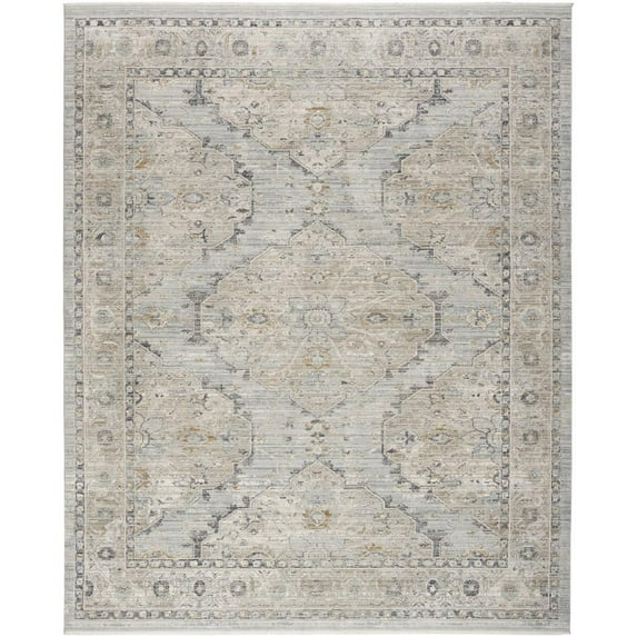 Nourison Nyle Distressed Light Blue 7'10