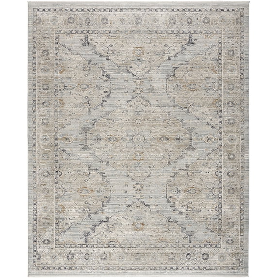 Nourison Nyle Distressed Light Blue 7'10" x 10'1" Area Rug (8x10)