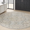 thumbnail image 1 of Nourison Nyle Distressed Light Blue 7’10” x Round Area Rug (7 Round), 1 of 8