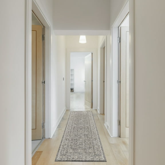 Nourison Nyle Persian Slate Multicolor 2'3" x 12' Area Rug, (2x12)