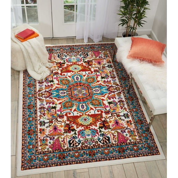 Nourison Oakdale 7'10" x 10' Ivory Center Medallion Indoor Rug