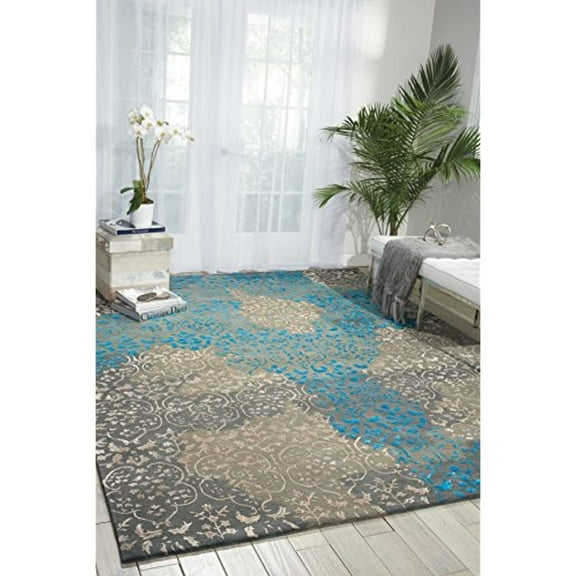 Nourison Opaline Charcoal Area Rug OPA13 2'3" x 8'