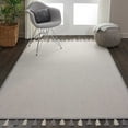 thumbnail image 1 of Nourison Otto Solid Light Grey 5' x 7'6" Area Rug, (5x8), 1 of 8