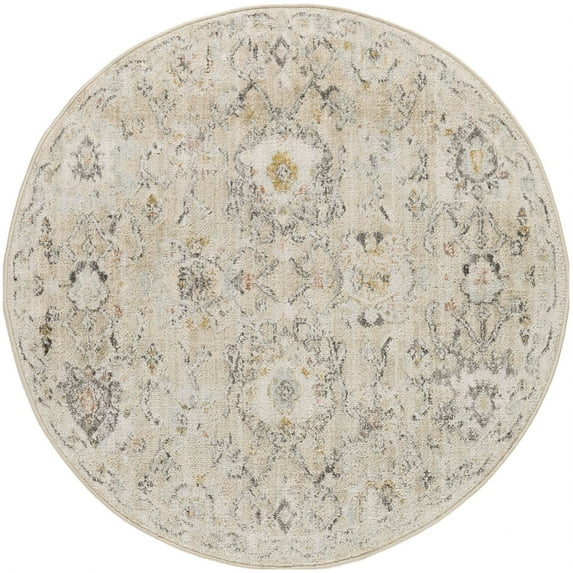 Nourison Oushak Home 7'10" x Round Cream Vintage Indoor Rug