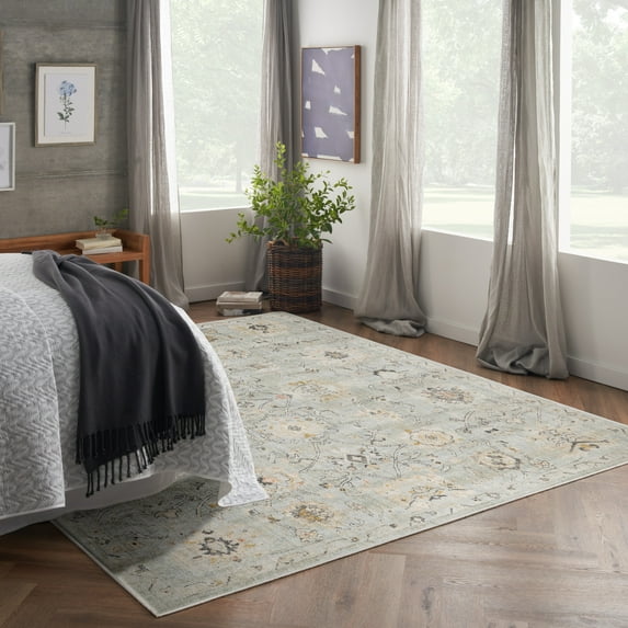 Nourison Oushak Home 7' x 10' Mint Vintage Indoor Rug