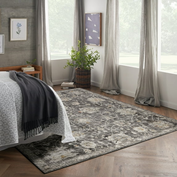 Nourison Oushak Home Persian Charcoal 8' x 9'10" Area Rug (8x10)