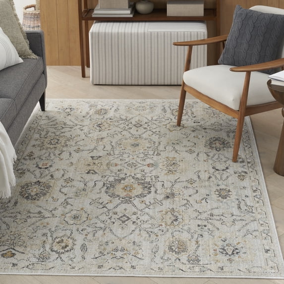 Nourison Oushak Home Persian Grey 4'1" x 5'11" Area Rug (4x6)