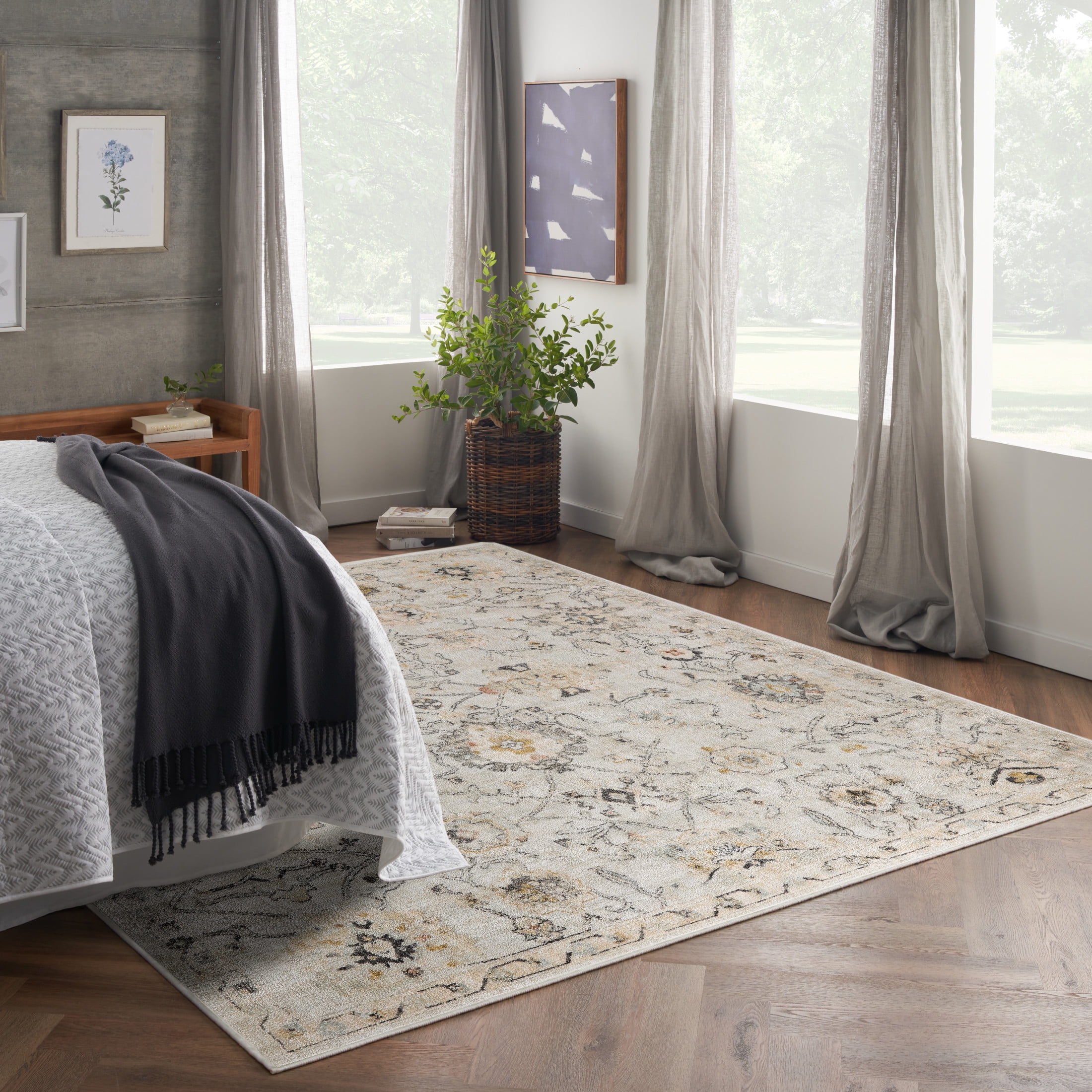 8x9 Rug Nourison Oushak Home Persian Grey 8' x 9'10