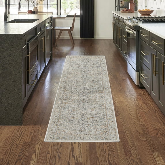 Nourison Oushak Home Persian Light Grey 2'3" x 7'6" Area Rug (2x8)