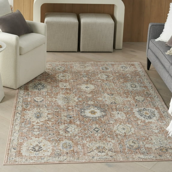 Nourison Oushak Home Persian Rust 5'5" x 7'3" Area Rug (5x7)