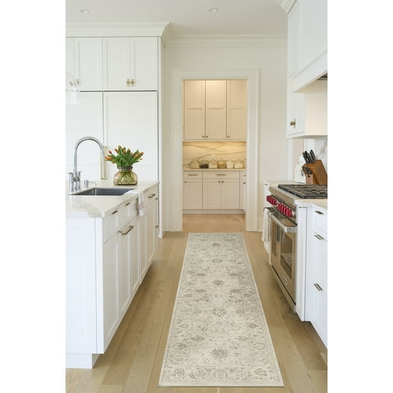 Nourison Outlines 2'2" x 10' Ivory Vintage Indoor Rug