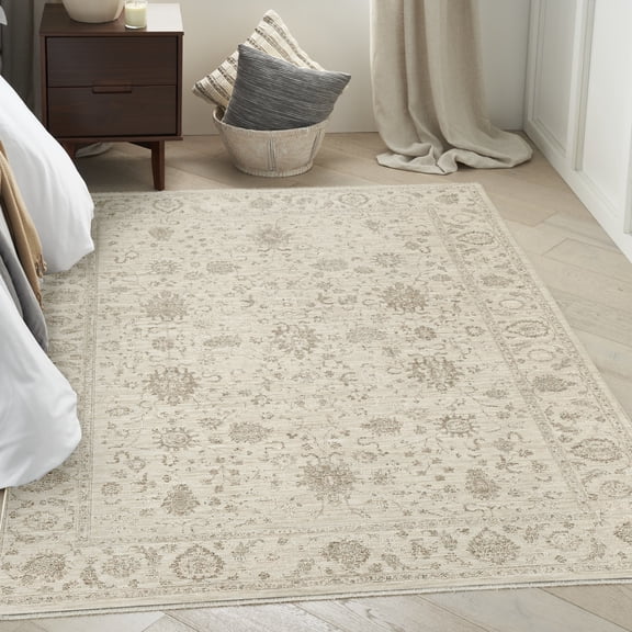 Nourison Outlines 3'11" x 5'11" Ivory Vintage Indoor Rug