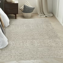Nourison Outlines 5'3" x 7'3" Grey Vintage Indoor Rug